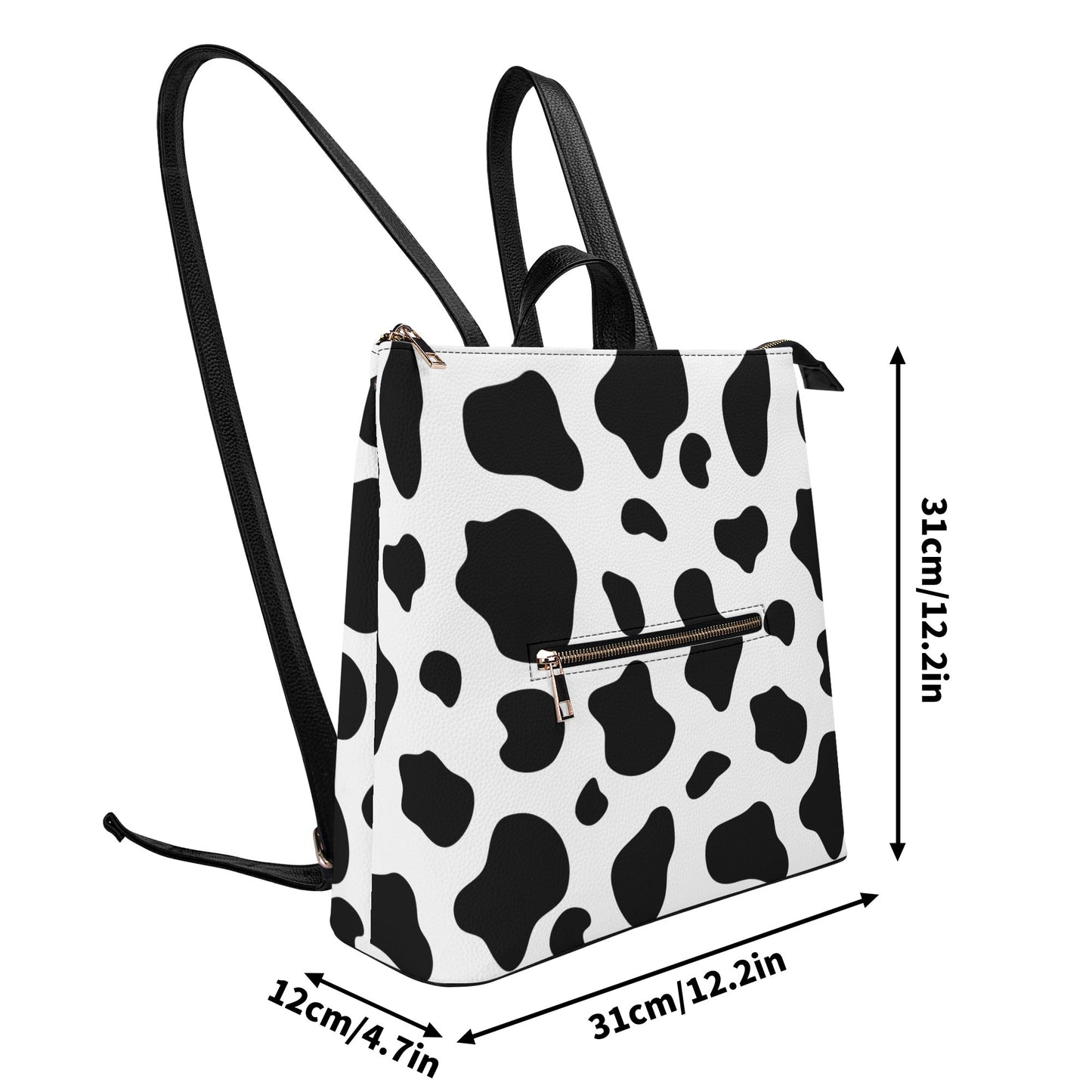 Womens PU Leather Leisure Backpack College Daypack and Top-Handle