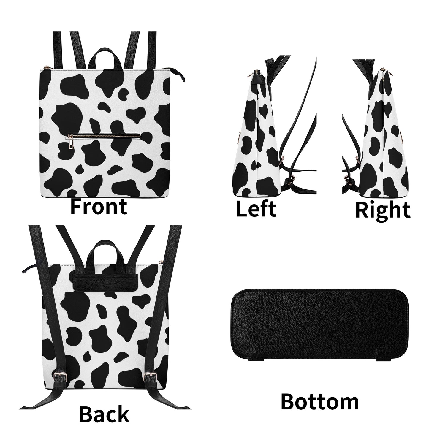 Womens PU Leather Leisure Backpack College Daypack and Top-Handle