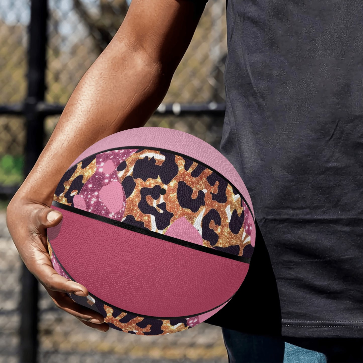 Premium Leather Basketball Gift with Sports Teams Flags Country Icon