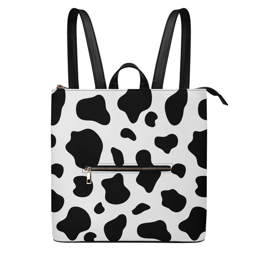 Womens PU Leather Leisure Backpack College Daypack and Top-Handle