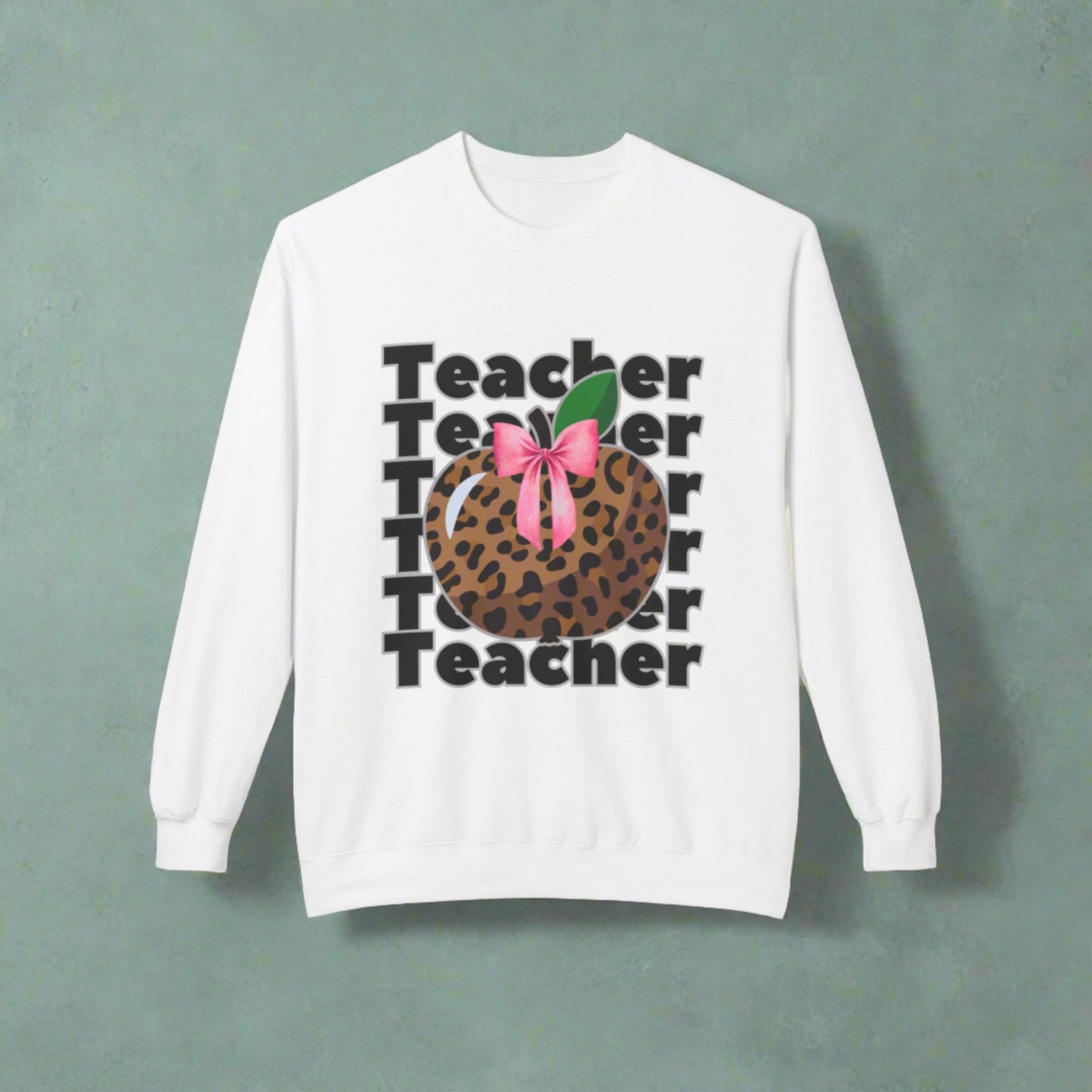 Teacher Sweatshirt Leopard Print