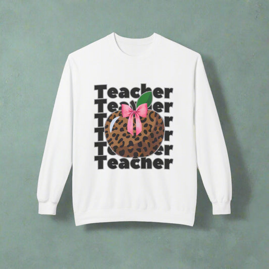 Teacher Sweatshirt Leopard Print