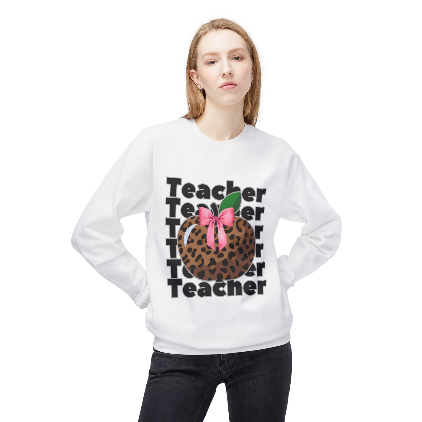 Teacher Sweatshirt Leopard Print